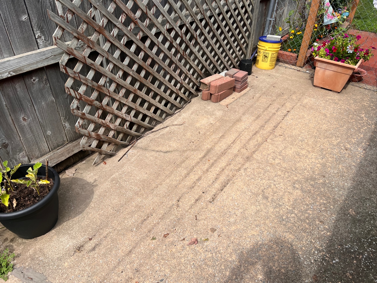 Patio after haul away