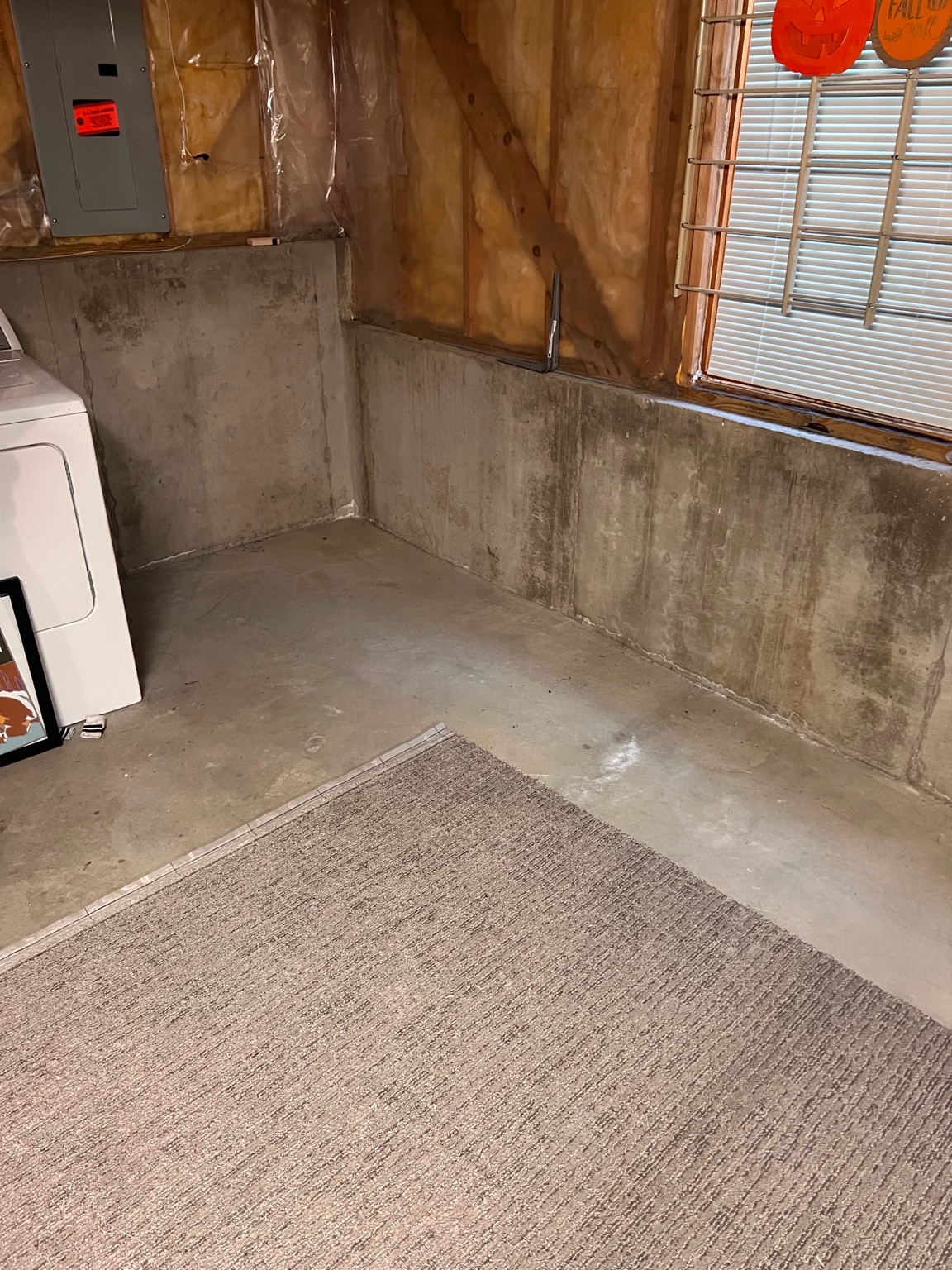 Basement storage area after junk removal