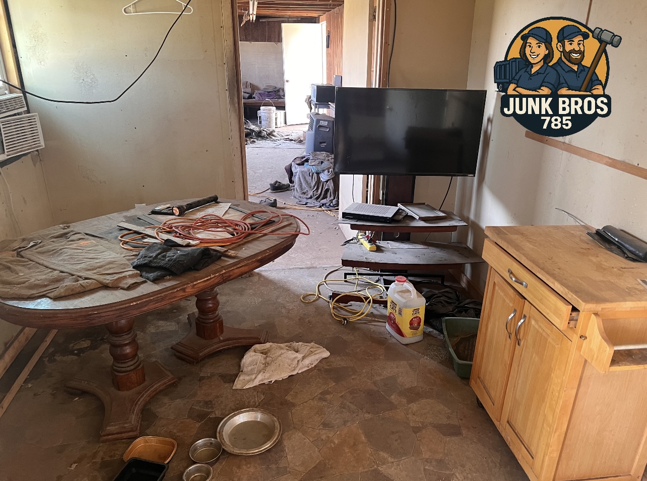 Living area before cleanout