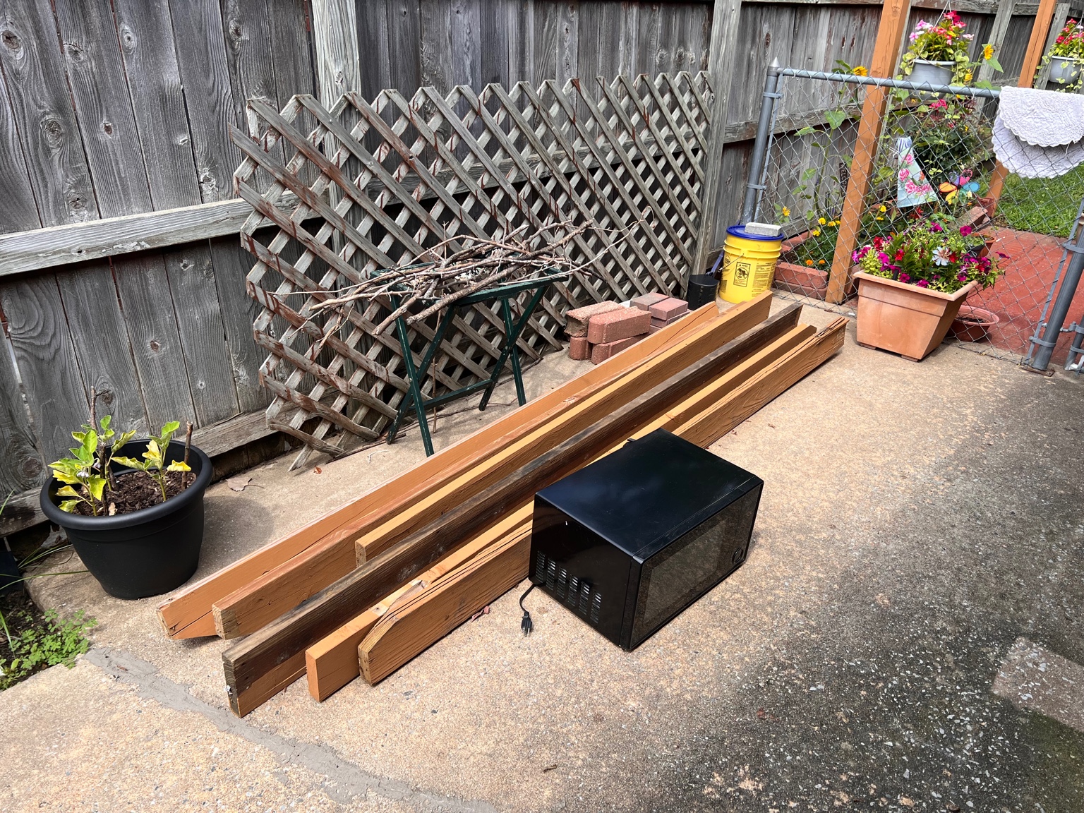 Patio before haul away