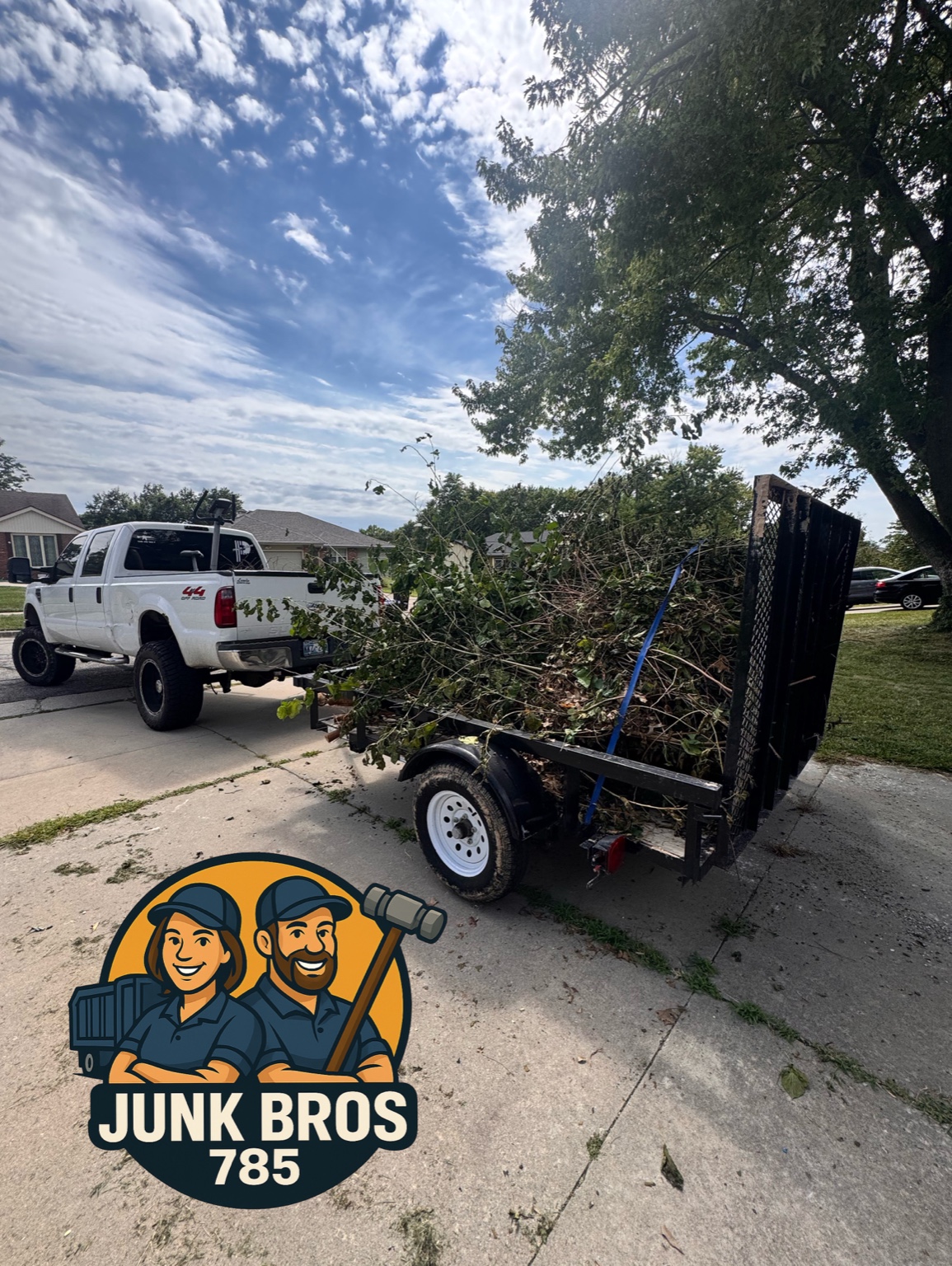 Brush/branches loaded — trailer