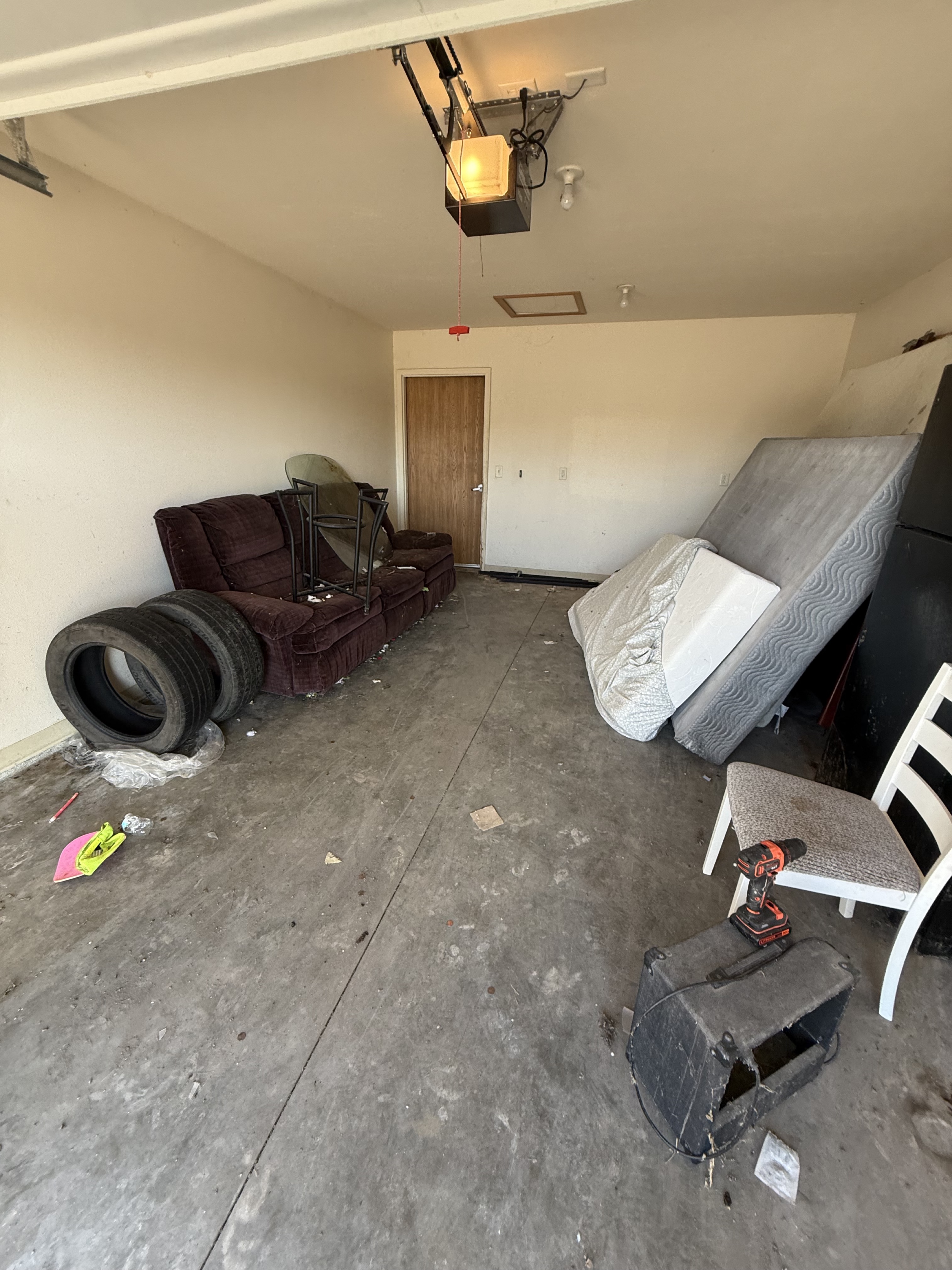 Garage wide view — before